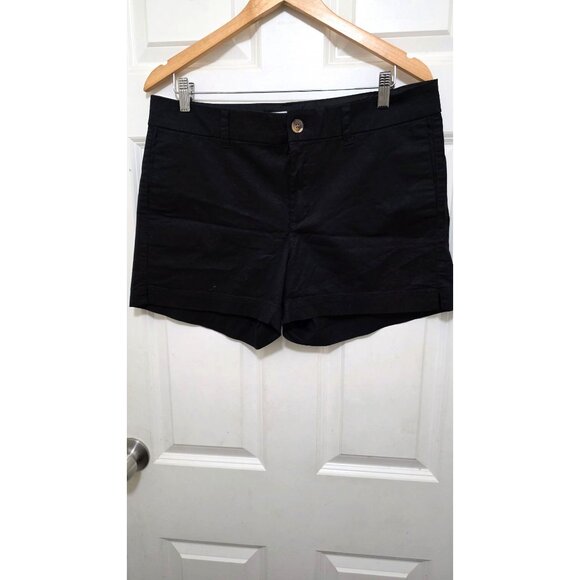 Old Navy Everyday Womens Black Shorts Size 12 Cotton Blend - Picture 2 of 7